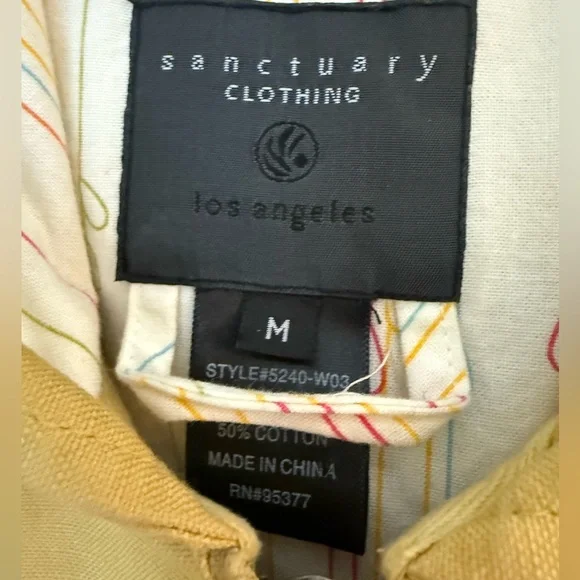 Anthropologie | Mustard Yellow Hooded Jacket by Sanctuary, Size Medium - Picture 6 of 8